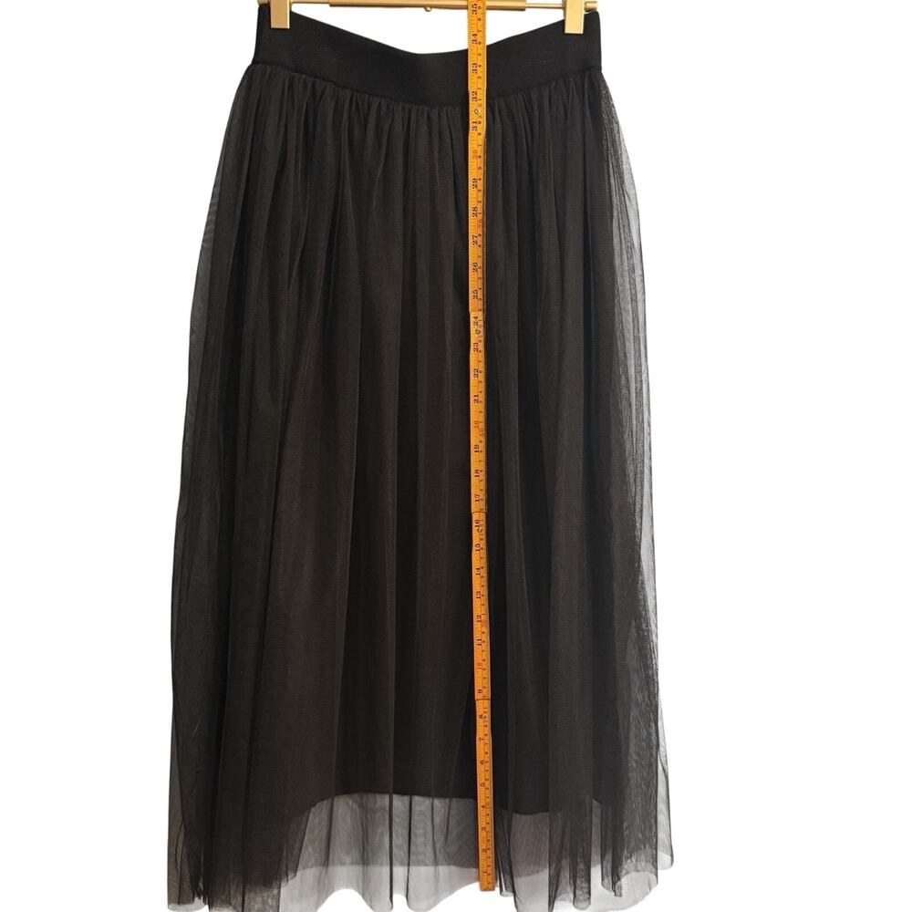 Autumn Cashmere Gathered Tulle Midi Skirt Black Womens Size Small - Picture 7 of 8